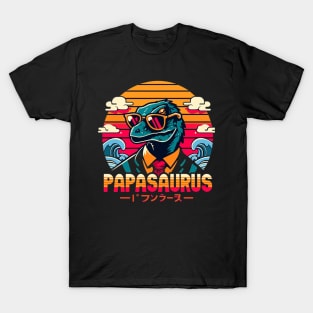 Raptor Wearing Shades Papasaurus T-Shirt